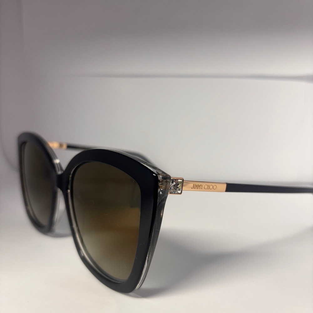 Jimmy Choo NAT/S 807FQ Women's Sunglasses w/ Gem Accent & Sparkle Interior Frame